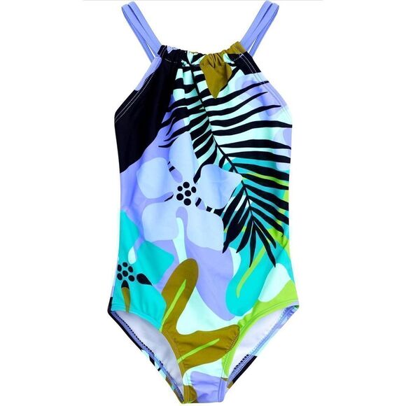 NEW Girls Jasmine Beach Sport Halter 1 Pc Swimsuit 4T - Picture 1 of 3